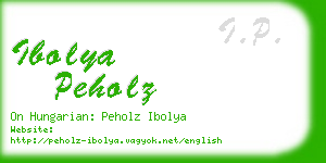 ibolya peholz business card